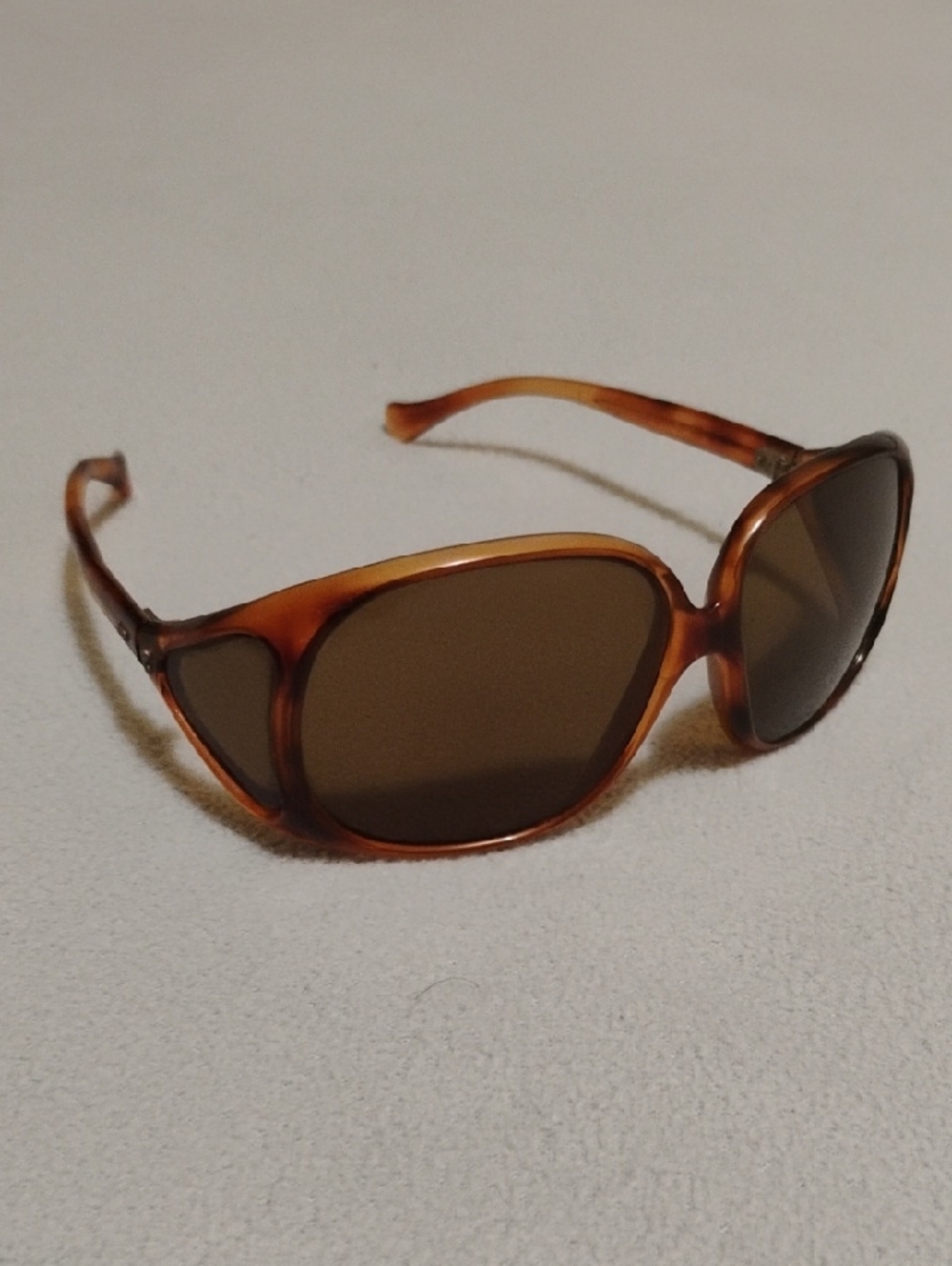 Vintage Women’s Tortoiseshell Wrap Shield Sunglasses FRANCE
